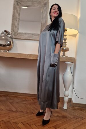 Ines ezüst szürke ruha